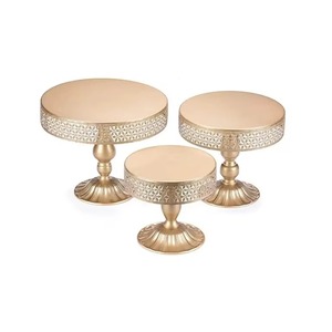 Highest Quality Designer Metal <b>Cake</b> <b>Stand</b> <b>Set</b> Of 2 Designed To Elevate Food Presentation Standards - Product Image 4
