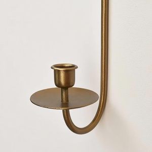 Metal Wall-Mounted Candle Sconce <b>Holders</b> Gold Finish Modern <b>Bow</b> Design Christmas Home Decoration Handmade Durable - Product Image 5