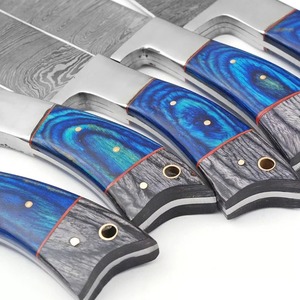 Juego de cuchillos de chef de acero de Damasco, juego profesional de 6 piezas, cuchillos de chef con filo serrado, juego de cuchillos para diestros - Product Image 5