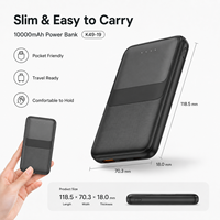 Batería Externa de 10000 mAh al por Mayor, Cargador de Batería Externa de 10000 mAh, Logotipo OEM ODM para Promoción Minorista, CE RoHS FCC de Fábrica