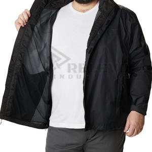 <b>Black</b> Waterproof Best Selling Rain Jacket Working Clothes for Outdoor Hiking Jacket Lightweight Pack Able Rain Coat - Product Image 5