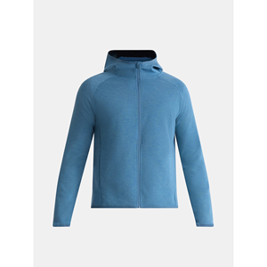 Men's Blue Hooded <b>Zip</b>-<b>Up</b> Fleece <b>Jacket</b> Regular Fit Casual Autumn Wear For Men - Product Image 5