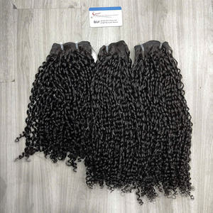 Extensiones de Cabello Humano Virgen con Ondas Pixie, Trama Cosida a Máquina, Cabello Vietnamita de Calidad Súper Doble Trama - Product Image 3