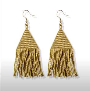 Pendientes largos bohemios con borlas de cuentas, hechos a mano, grandes y llamativos, tipo candelabro, con cuentas de semillas, para mujer - Product Image 2