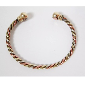 Juego de Pulseras Magnéticas de Cobre al por Mayor, Diseños Surtidos, Textura Retro, Pulsera Magnética de Cobre, Paquete Variado - Product Image 5