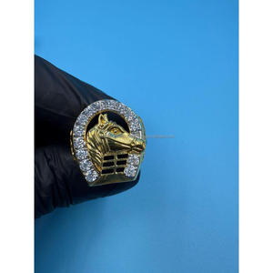 Bague de Luxe en Argent 925 avec Diamant de Laboratoire en Forme d'Animal, Bijou Plaqué Or Sertie de Pierres pour la Vente en Gros - Product Image 1