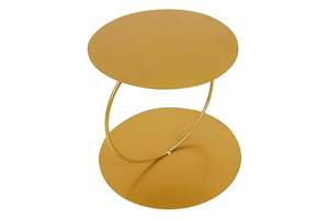 Support à gâteau en métal au design classique, plaqué argent, forme ronde, pour la décoration de table de mariage ou d'anniversaire - Product Image 5