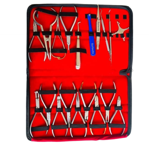 High Quality Stainless Steel 18-Piece Dental Basic Orthodontics Instrument Set CE ISO Certified Manual Class II Grip Surgical - Product Image 6