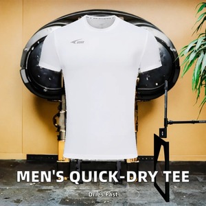 เสื้อยืดออกกำลังกายผู้ชายแขนสั้นลำลองสำหรับฤดูร้อนปี 2025 แห้งเร็ว ระบายอากาศได้ดี เนื้อผ้านุ่ม ใส่เล่นกีฬาหรือเข้ายิมได้ สีพื้นเรียบ - Product Image 6