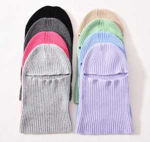 Bonnets cagoules côtelés personnalisés, bonnets d'hiver unisexes couvrant le visage, bonnets tricotés extensibles doux en plusieurs couleurs - Product Image 6