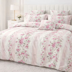 100% Polyester Microfiber Soft Printed Reversible Eco-Friendly Comforter/Duvet Home Use Floral 150gsm Filling Modern Woven OEM - Product Image 1