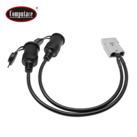 Prise à 2 Cigarettes Haute Intensité 50A 600V avec Couvercle Étanche, Isolation PVC pour Chargement de Batterie, Conducteur en Cuivre Nu AWG16