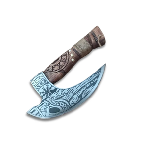 Couteau à pizza LEGACY BLADES en acier au carbone avec manche en bois antidérapant, lame tranchante, design durable - Product Image 1