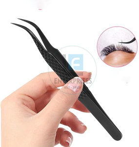 OEM Wholesale High Pointed Tip <b>Eyelash</b> Extension Tweezers-Premium Stainless Steel High Precision Curved Tweezer <b>Reusable</b> Perfect - Product Image 2