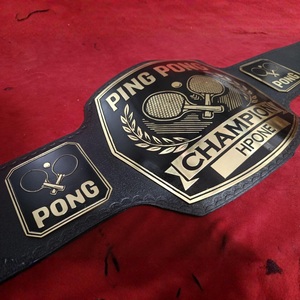 Cinturón de Campeonato de Ping Pong Personalizado, Cinturón de Ganador de Tenis de Mesa, Trofeo Deportivo, Cuero Original - Product Image 4