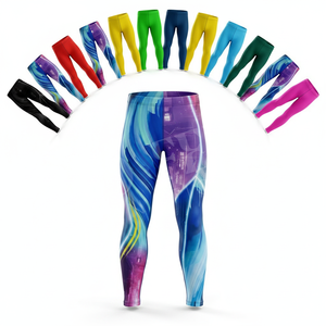 Customized Color & Size Quick Dry Gym Yoga Weightlifting Bodybuilding Compression Leggings Fitness Skinny customized Pants Men's - Product Image 1