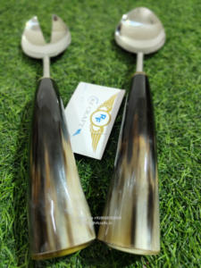 Rfcraft haute qualité corne cuillère salade ensemble couverts couverts pour Table à manger organisateur dans les hôtels et Restaurants - Product Image 3