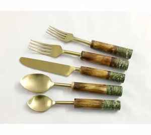 Classic Design Cutlery Stainless Steel Flatware Set Designer Handle <b>Gold</b> Metal Flatware Set Mirror Polish Durable Wedding - Product Image 1