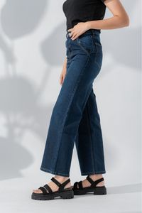 Vaqueros de mezclilla de pierna ancha estilo baggy para mujer, tallas grandes, antiestáticos, transpirables, de alta calidad, personalizables para invierno - Product Image 4