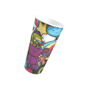 Gobelet en papier jetable de qualité alimentaire recyclable à paroi simple de 22 oz imprimé sur mesure avec revêtement PE anti-fuite pour café, marque Riiqi - Product Image 1