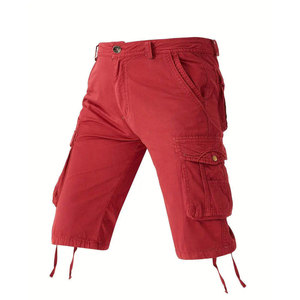 Men's 100% Cotton Summer <b>Work</b> Wear <b>Cargo</b> Shorts Mid Waist Fashion Style With Multiple Pockets Button Fly Closure <b>Cargo</b> Shorts - Product Image 5