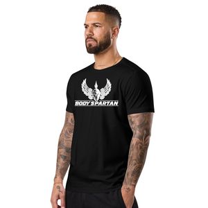 Camiseta de jersey premium en blanco y negro para hombre, camiseta deportiva de manga corta, transpirable, para correr, fitness, ropa deportiva informal, gimnasio - Product Image 1