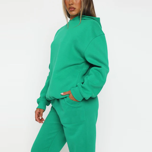 Nouveaux pulls en coton personnalisés avec logo en gros, pulls d'hiver pour femmes, col rond ample et manches longues, couleur unie - Product Image 6