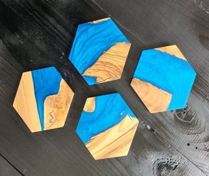 Wooden Art Crafts <b>Resin</b> <b>Pine</b> Coaster Tea Set Accessories from f s international - Product Image 1