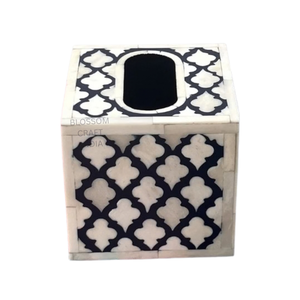 Caja de pañuelos de lujo hecha a mano con incrustaciones de hueso, soporte decorativo de madera, diseño elegante, regalo perfecto para el hogar o el hotel - Product Image 4