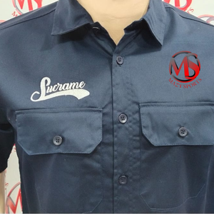 Top Selling Men's Custom Cotton Twill Security Uniform Man Workwear Button <b>Down</b> Half Sleeve Regular <b>Pant</b> & Shirt Macinic Uniform - Product Image 4