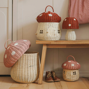 Panier à linge autoportant haut en rotin tressé à la main et résine, grand volume, moderne, écologique, avec poignée - Product Image 5