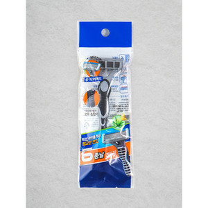 Daiso ตลับมีดโกนแบบเปิดใบมีด6เส้นสวยงามแบบเกาหลีมีดโกน1ชิ้น - Product Image 1
