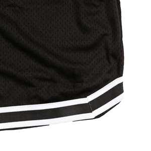 Shorts de basket-ball pour hommes avec poches double face, shorts de sport personnalisés pour hommes, rayures noires et blanches et poches zippées, vêtements de sport, short athlétique - Product Image 6