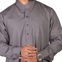 Túnica Árabe Tradicional para Hombre, Estilo Thobe/Jubbah, Larga hasta el Suelo, Manga Larga, Transpirable, Ligera, de Algodón, Elegante e Informal, Gran Venta