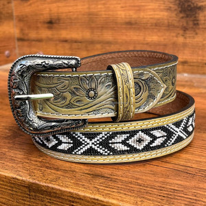 Cinturón con cuentas de cuero mecanizado a mano de diseñador de moda personalizado, hebilla de cuero genuino de aleación de Zinc de alta calidad, cinturones para hombres y mujeres - Product Image 4