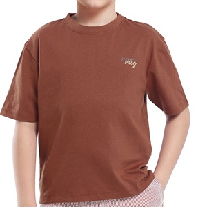 Camiseta de manga corta para niños, 100% algodón, tacto súper suave, cuello redondo, corte regular, tejido de algodón. - Product Image 5