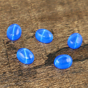 พลอยไพลินสังเคราะห์สีน้ำเงิน รูปทรงวงรี แบบคาโบชอง สำหรับทำเครื่องประดับ ขายส่งจำนวนมาก จากผู้ผลิต - Product Image 5