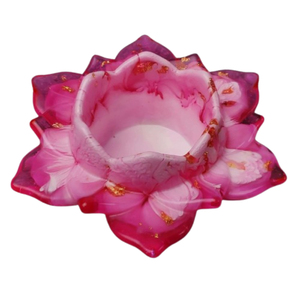 Handmade Heart Shaped Resin Tea Light Holder With Preserved Real Flowers Perfect For <b>Wedding</b> <b>Keepsakes</b> Anniversary Gifts - Product Image 2