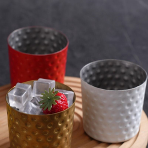 Verre à vin en métal personnalisé avec logo, incassable, style rétro à pois, gobelet à cocktail vintage en métal pour mariage et fête - Product Image 2