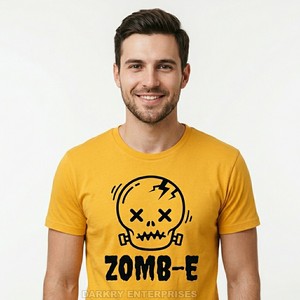 T-shirt en coton personnalisé pour homme, motif tête de mort esthétique sombre, style streetwear, fabricant de t-shirts, vente en gros, haut décontracté - Product Image 5