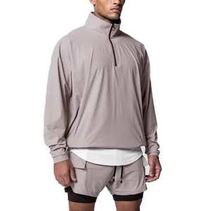 Chaqueta Impermeable Deportiva de Nailon Ligero para Invierno con Logotipo Personalizado OEM, Chaqueta Cortavientos con Capucha y Cierre para Hombre, Conjuntos de Entrenamiento - Product Image 1