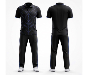 Ensemble d'uniformes de cricket personnalisés entièrement sublimés, imprimés par sublimation |   Vêtements de cricket pour hommes, femmes et jeunes : Polo et pantalon complets - Product Image 2