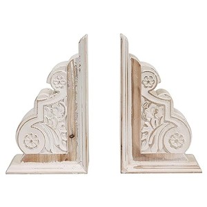 Handcrafted Mango Wood Vintage <b>Bookend</b> Pair - Wholesale from India - Product Image 2