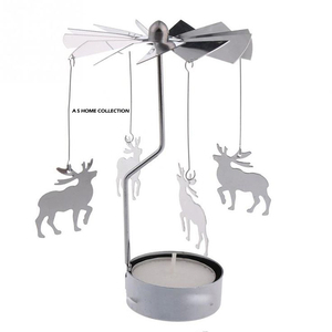 Portavelas de Té Navideño de Diseño Creativo Superior, de Acero Inoxidable, para Sublimación, Adorno Metálico en Blanco - Product Image 1