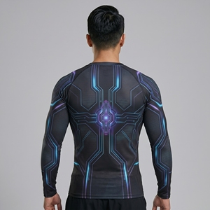 Men Sublimation Rash Guard Breathable Eco-Friendly Quick Dry UPF 50 Sun Protection Men Rash Guard <b>Surf</b> Compression Clothing - Product Image 5