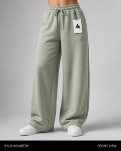 New Polyester/Cotton Women's Sweatpants Custom Screen Printed Logo Heavyweight Solid Color Custom Winter <b>Lace</b> Cheap Price - Product Image 1