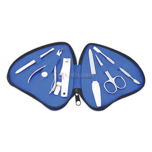 Ensemble de soins des ongles professionnel tout-en-un pour hommes et femmes, kit de manucure et pédicure en acier inoxydable, étui noir professionnel - Product Image 1