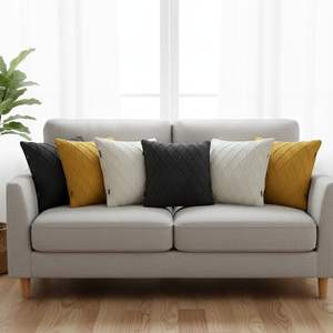 SOGA 45cm 6PC Cable Knit Pillow Covers Set in Yellow <b>White</b> Charcoal Grey <b>Cushion</b> Cases Model D0100X386GT - Product Image 3