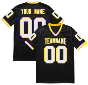 Camiseta de Fútbol Americano Roja Personalizada, Unisex, Cuello en V, Manga Corta, Transpirable, de Malla de Poliéster, con Impresión de Nombre y Número del Equipo, Tallas Grandes - Product Image 6