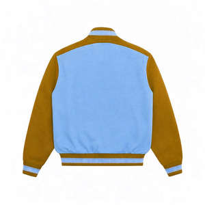 High Quality Customized Varsity Jacket For Men Unique Logo Vintage Style Winter Comfortable Breathable Coated Stand Collar - Product Image 5